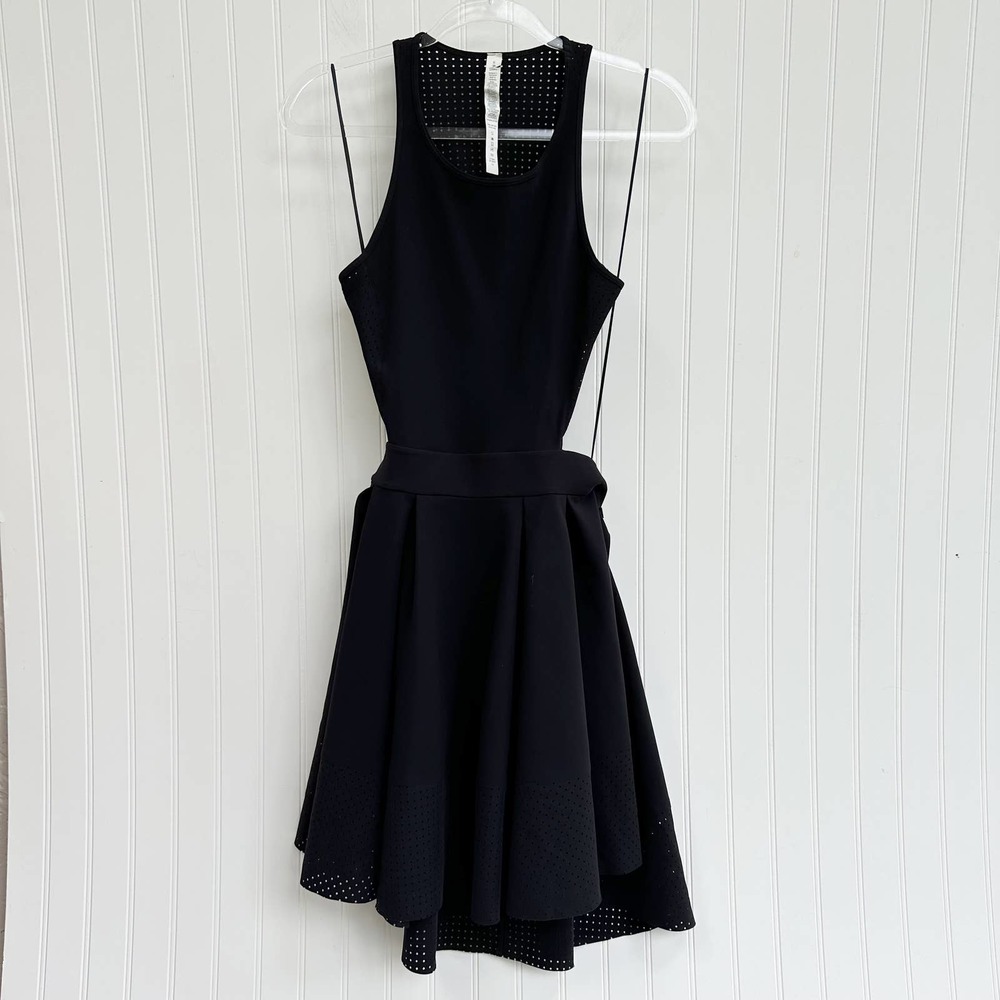 Lululemon Away Dress Fit and Flare Open Back Pleated Vent